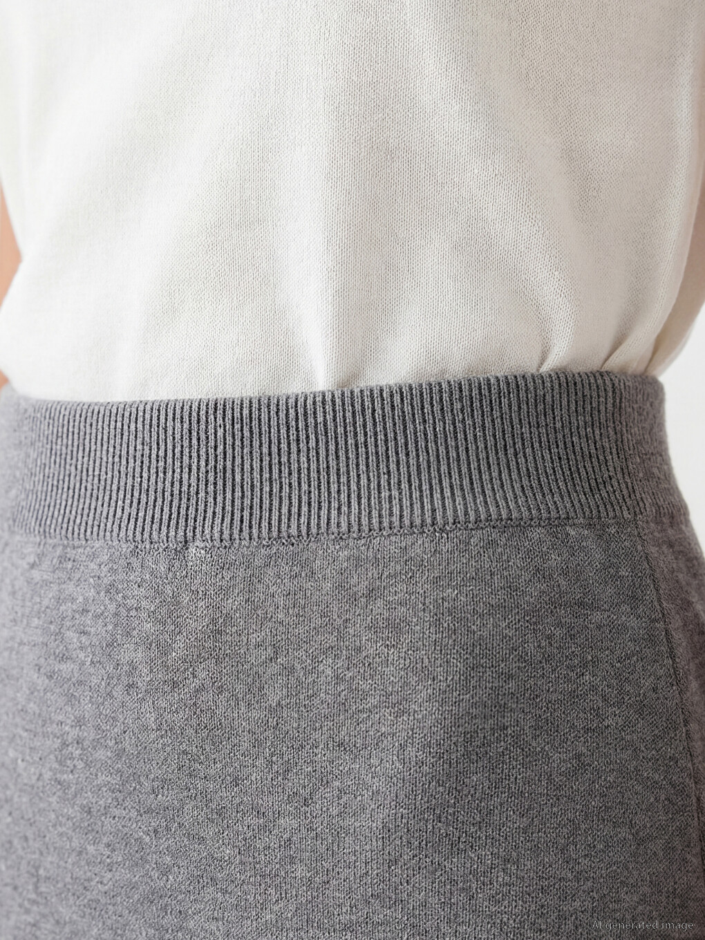 Elastic Waist Knitwear Skirt-2