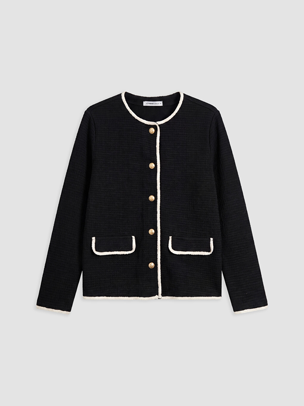 Crew Neck Women's Cardigan-4