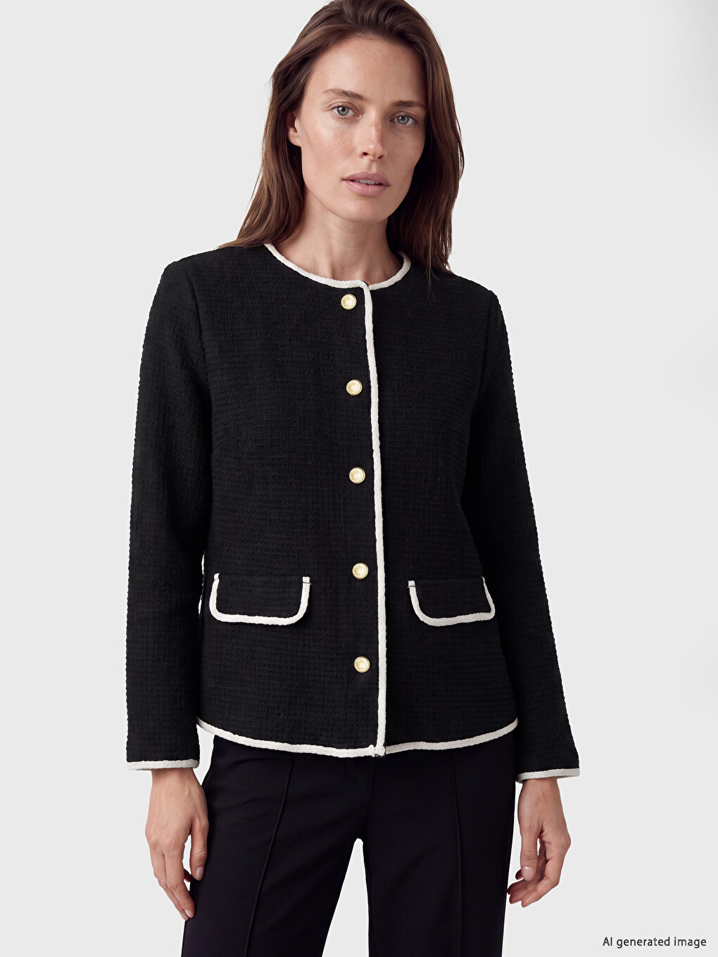 Crew Neck Women's Cardigan