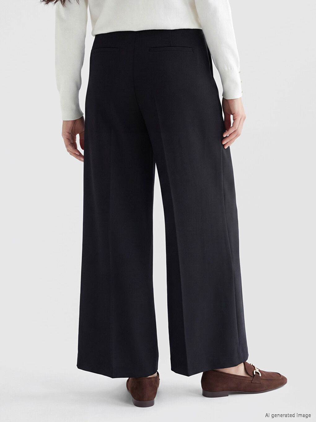 Pantaloni Regular Fit Cu Picior Evazat Pentru Femei-3