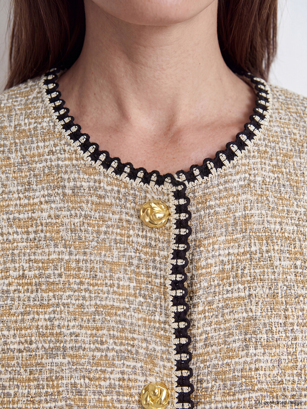 Cardigan Femei Cu Model Cu Guler Rotund-2