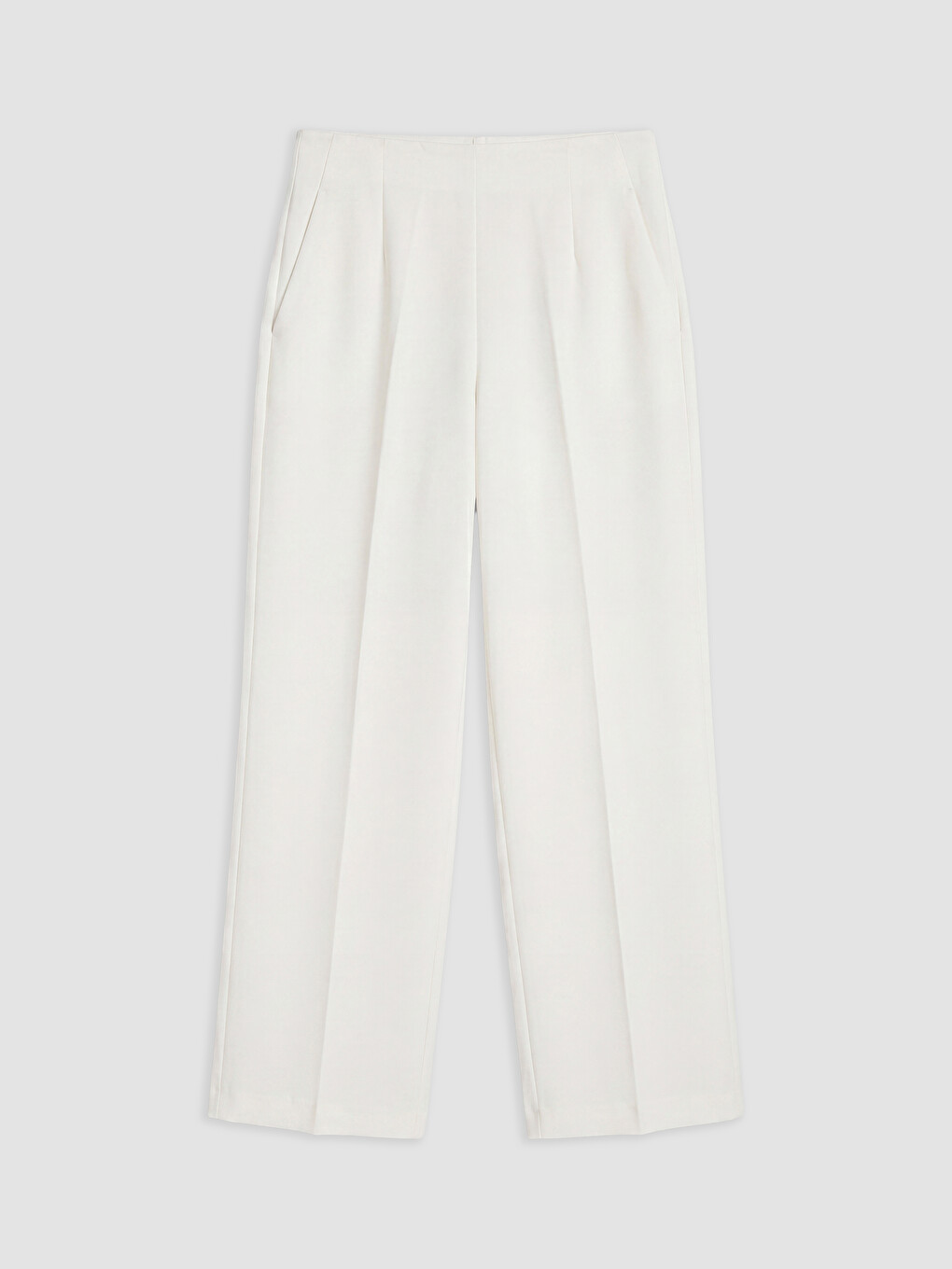 High Waisted Wide Leg Women's Trousers-4