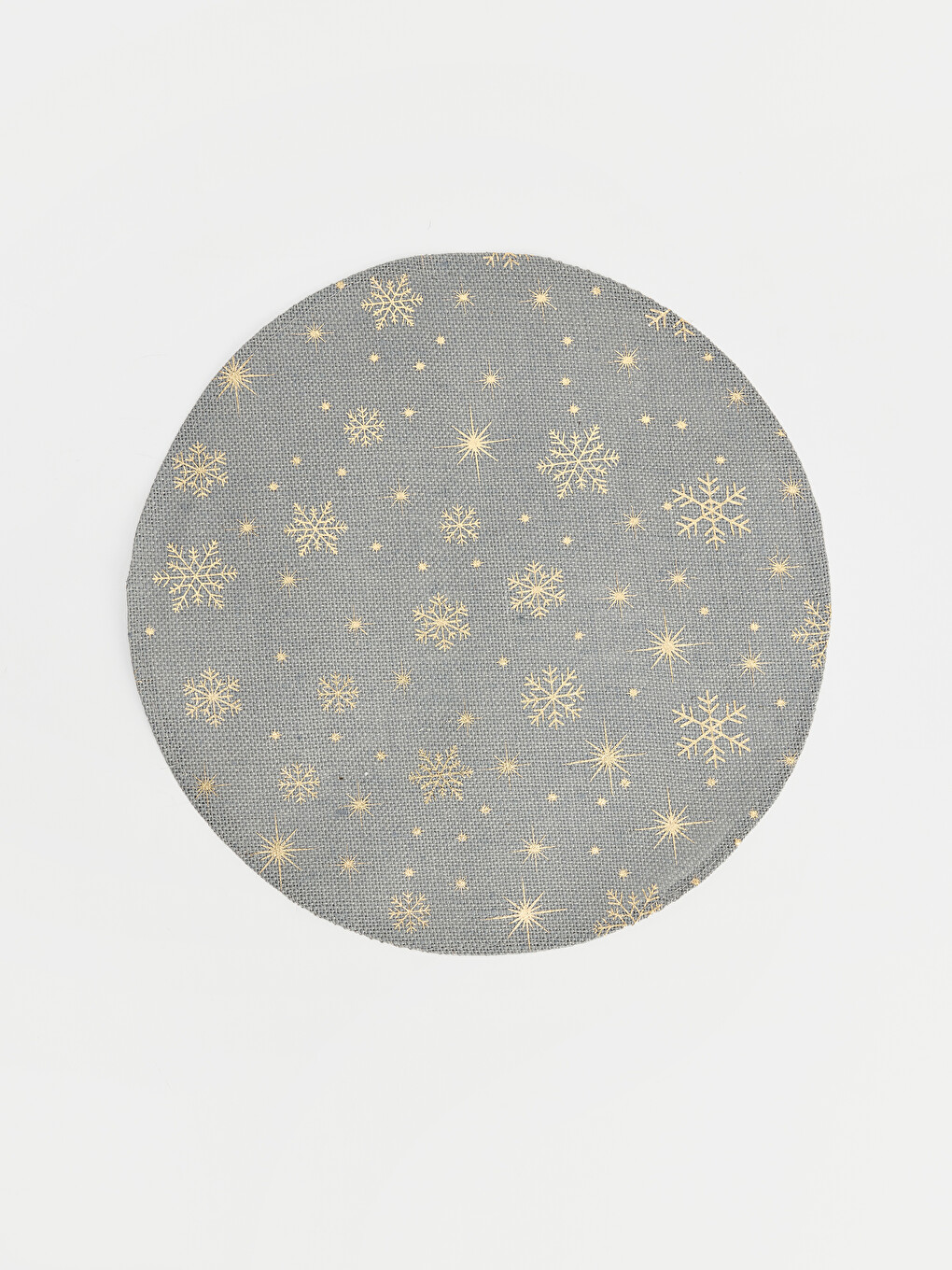 Snow Flake Patterned 2-pack Round Placemat-2
