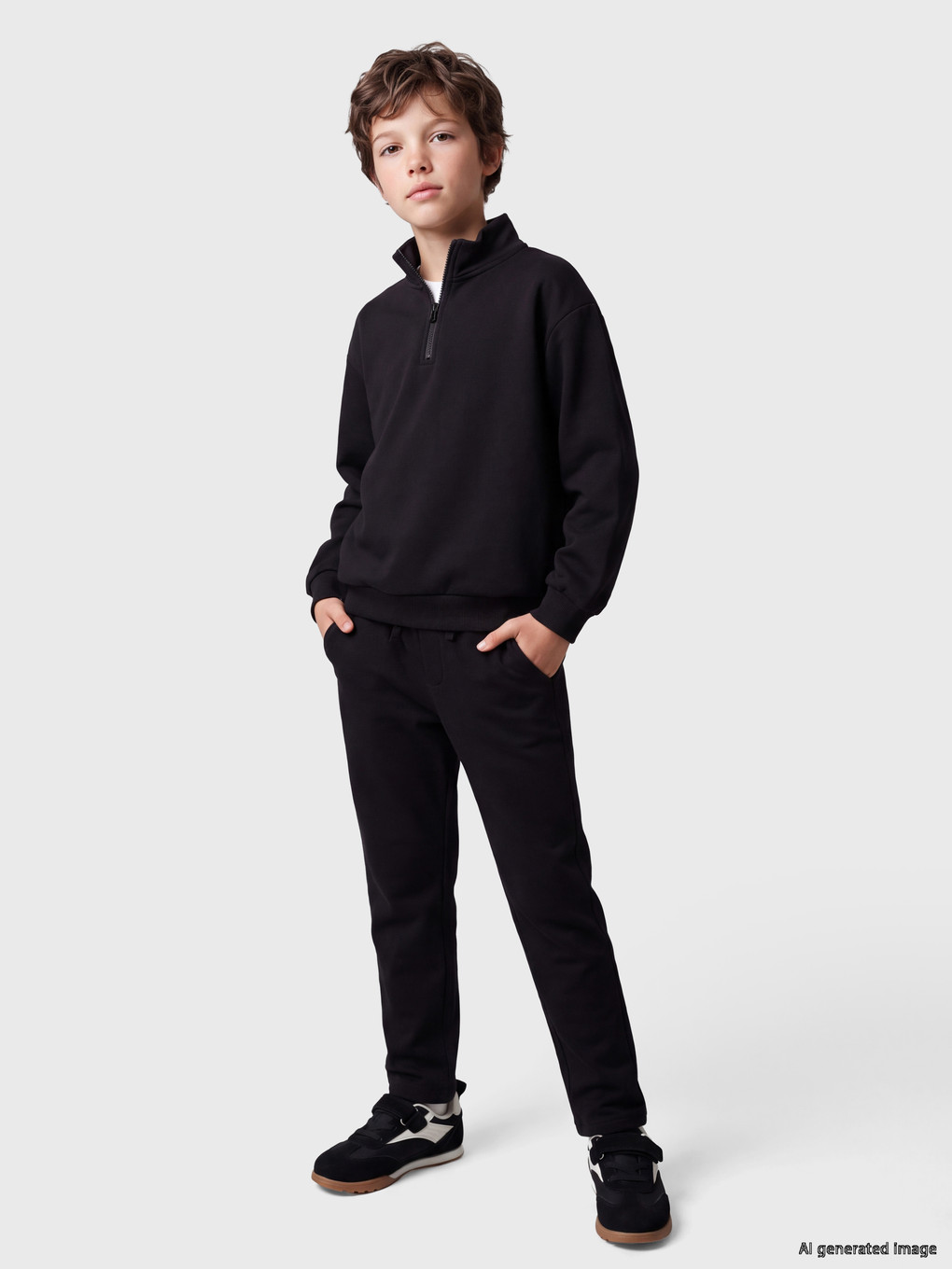 Siyah Slim Fit Erkek Çocuk Pantolon