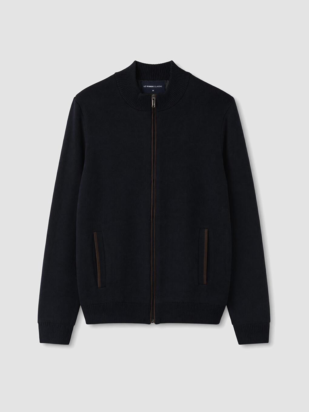 Regular Mock Neck Men's Knitwear Cardigan