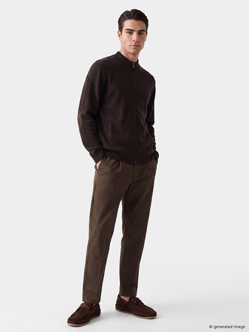 Regular Turtleneck Men's Knitwear Cardigan-1