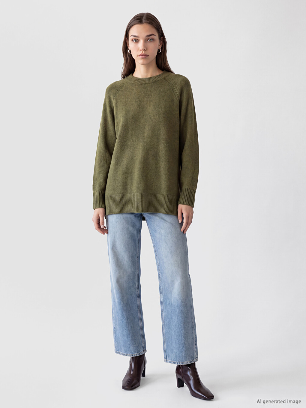 Oversize Women's Knitwear Tunic-1