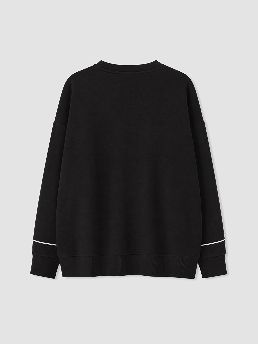Siyah Baskılı Soft Touch Kadın Sweatshirt-6