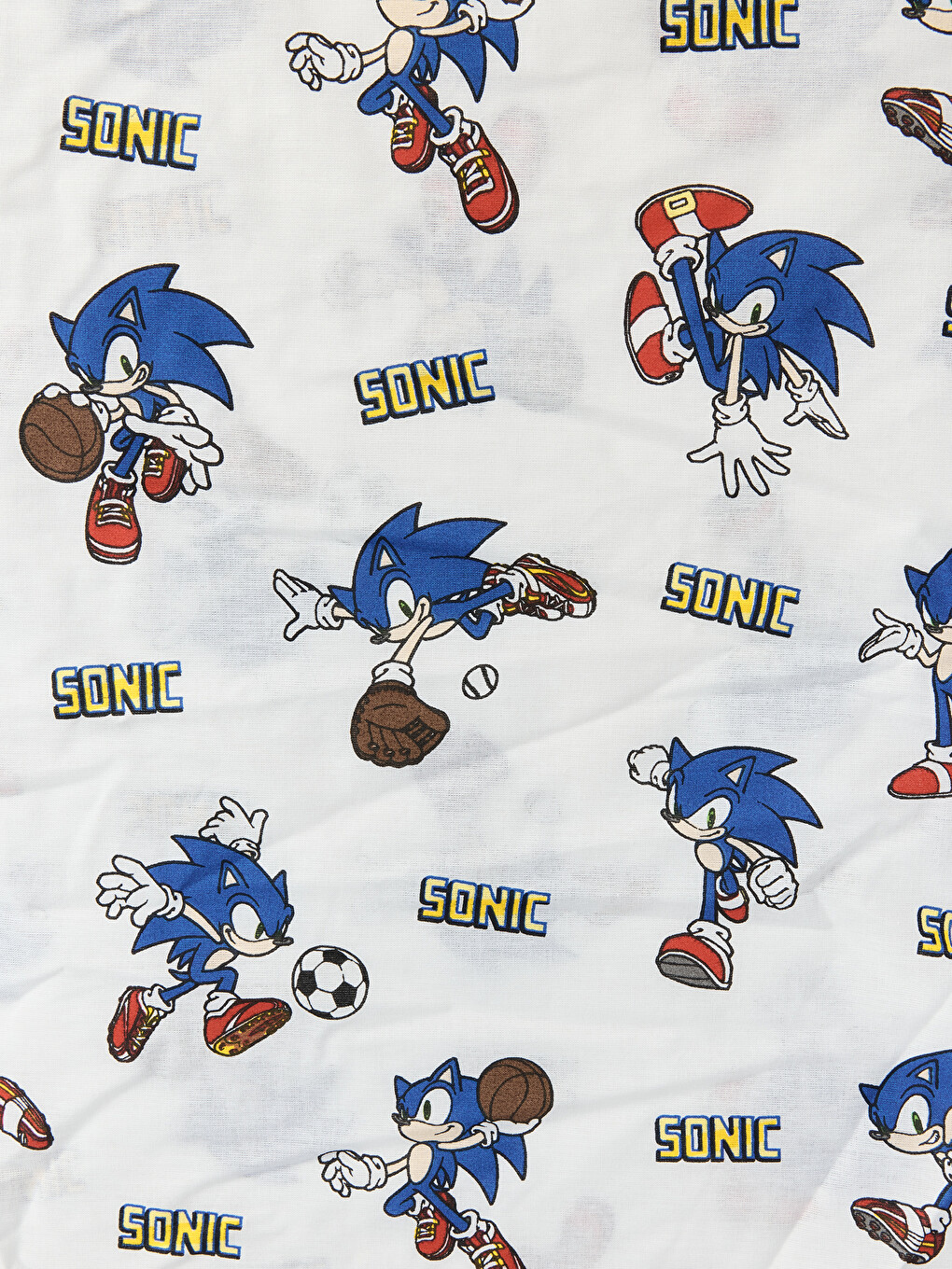 Çarçaf Pambuku I Stampuar Sonic Për Djem-1