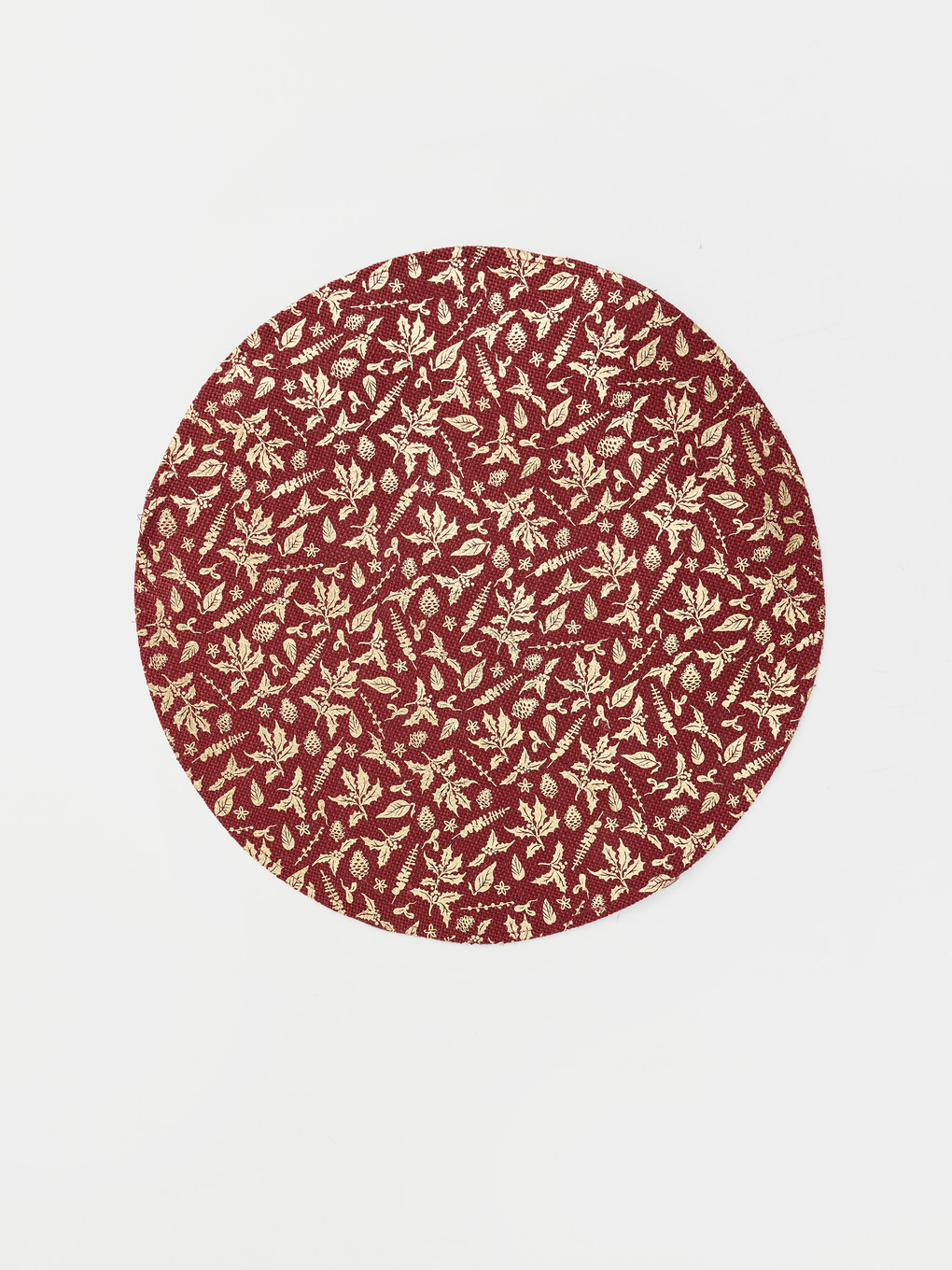 Leaf Patterned Round Placemat-2