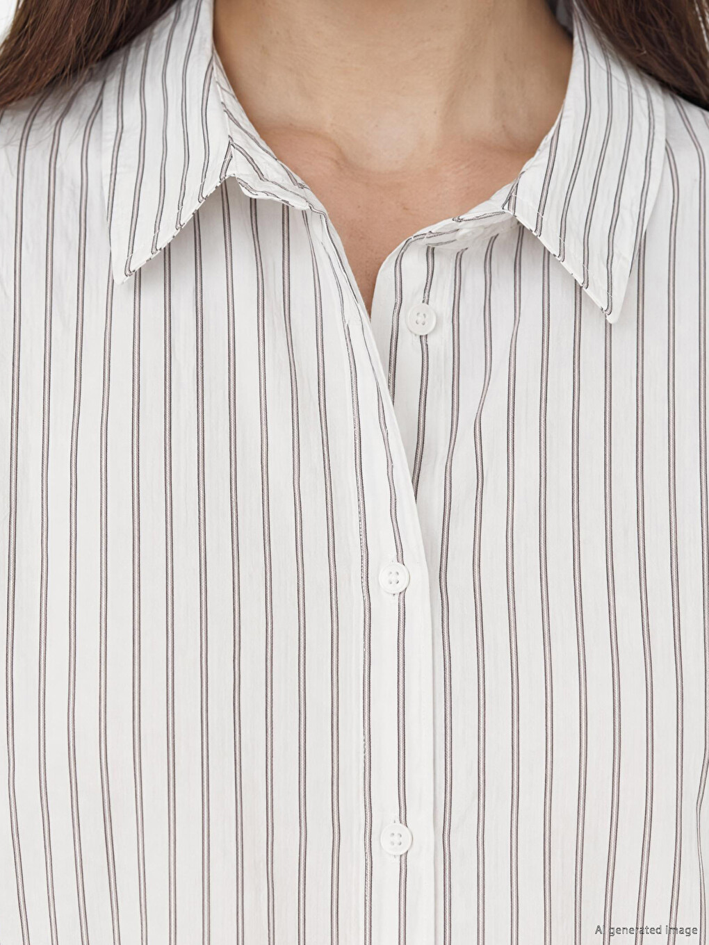 Striped Oversize Women's Shirt-2