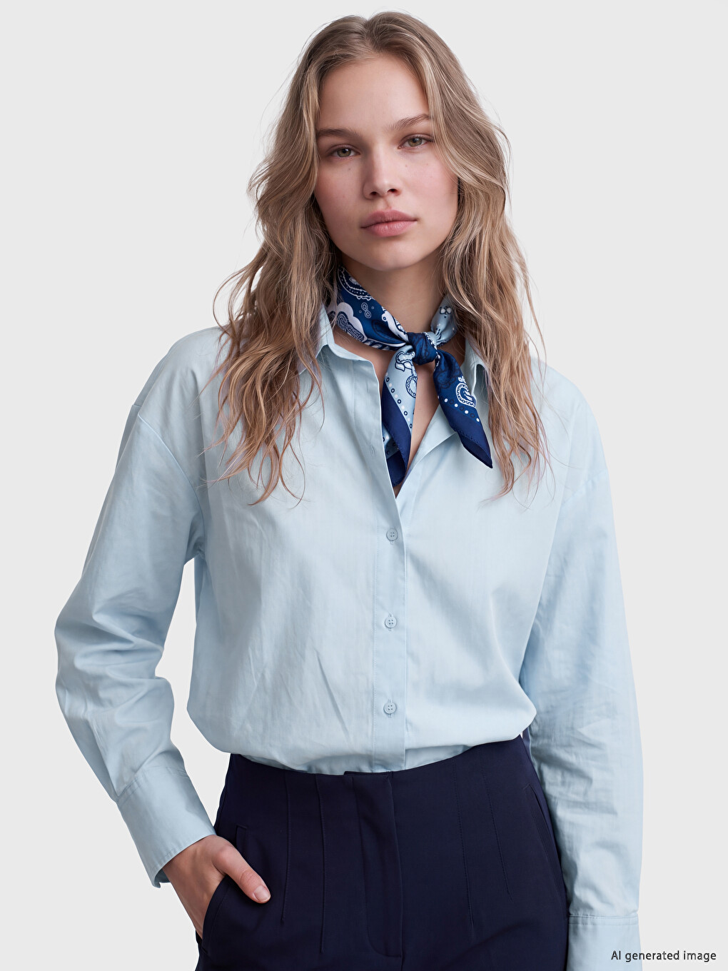 Oversize Fit Cotton Women's Shirt