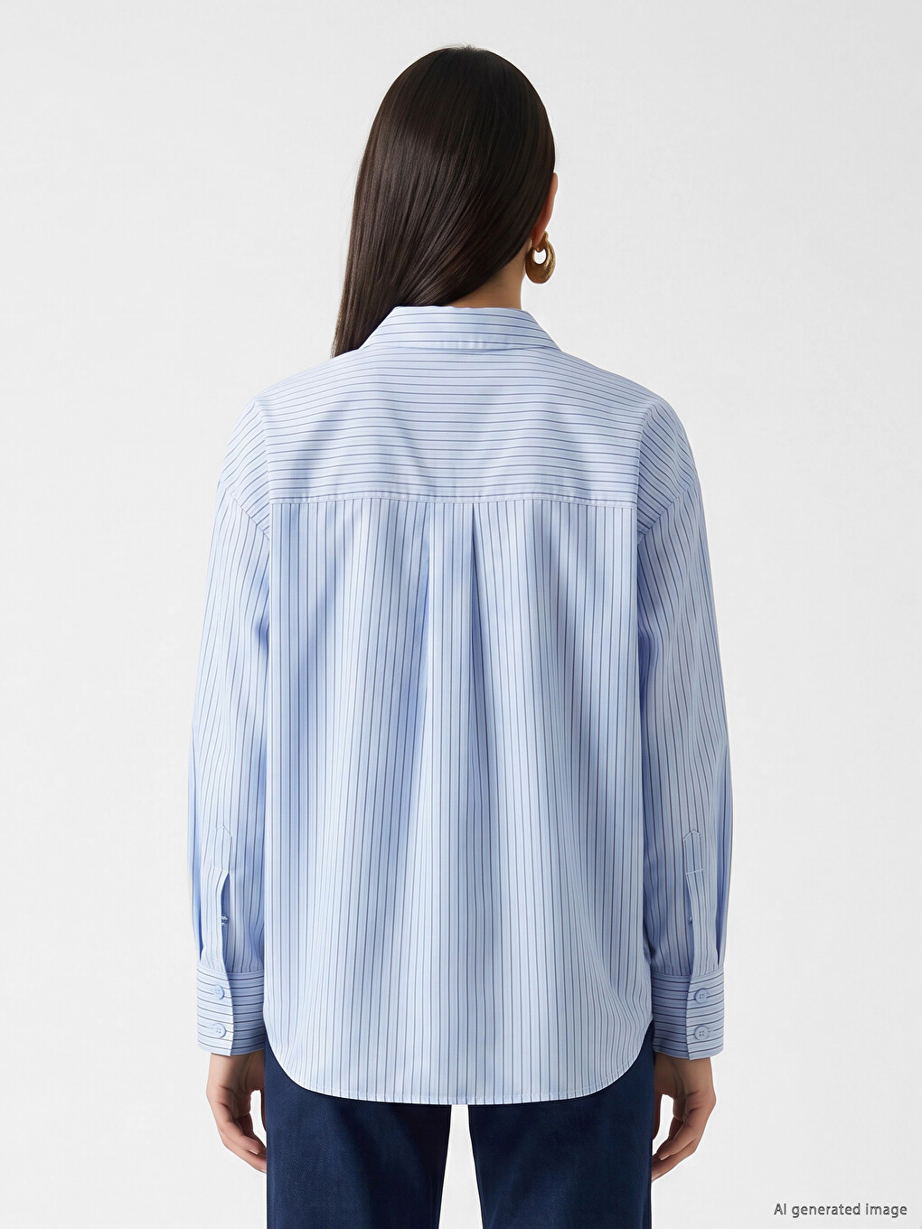 Woman Blue Shirt-2