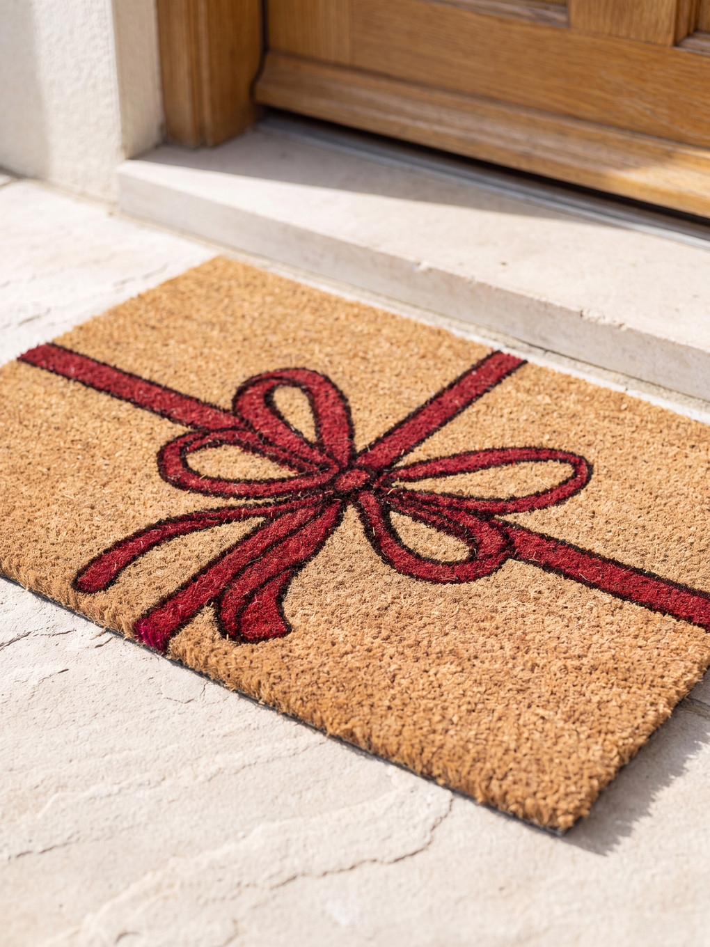 Bow Printed Door Front Mat 40x60 Cm