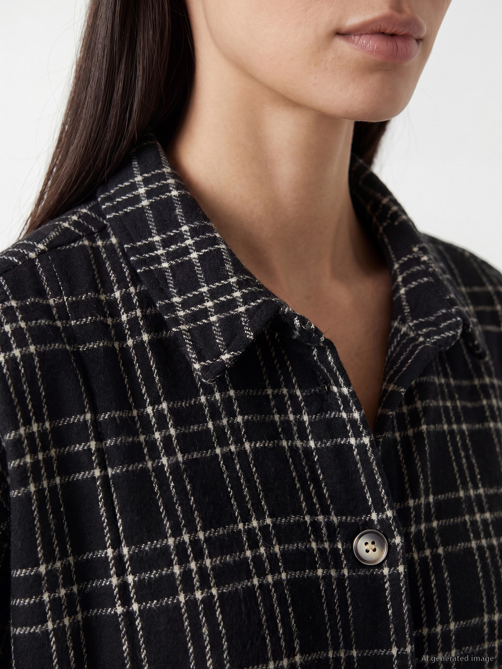Shirt Collar Plaid Women's Cachet Jacket-2