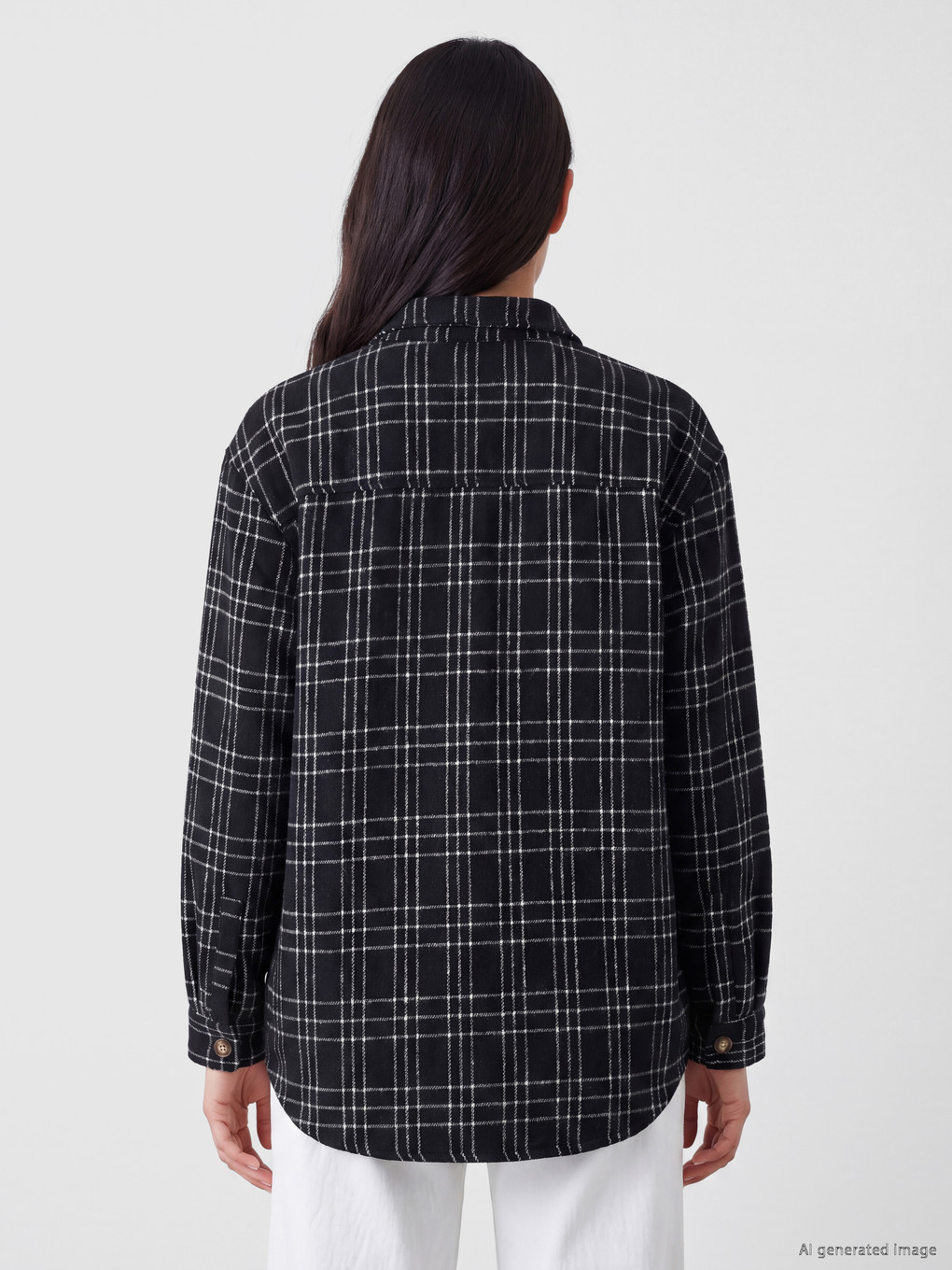 Shirt Collar Plaid Women's Cachet Jacket-3
