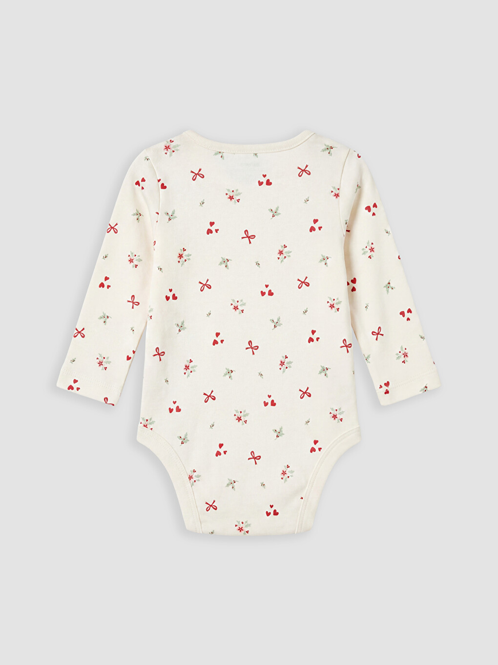 Crew Neck Printed Baby Girls' 3-piece Bodysuit-3