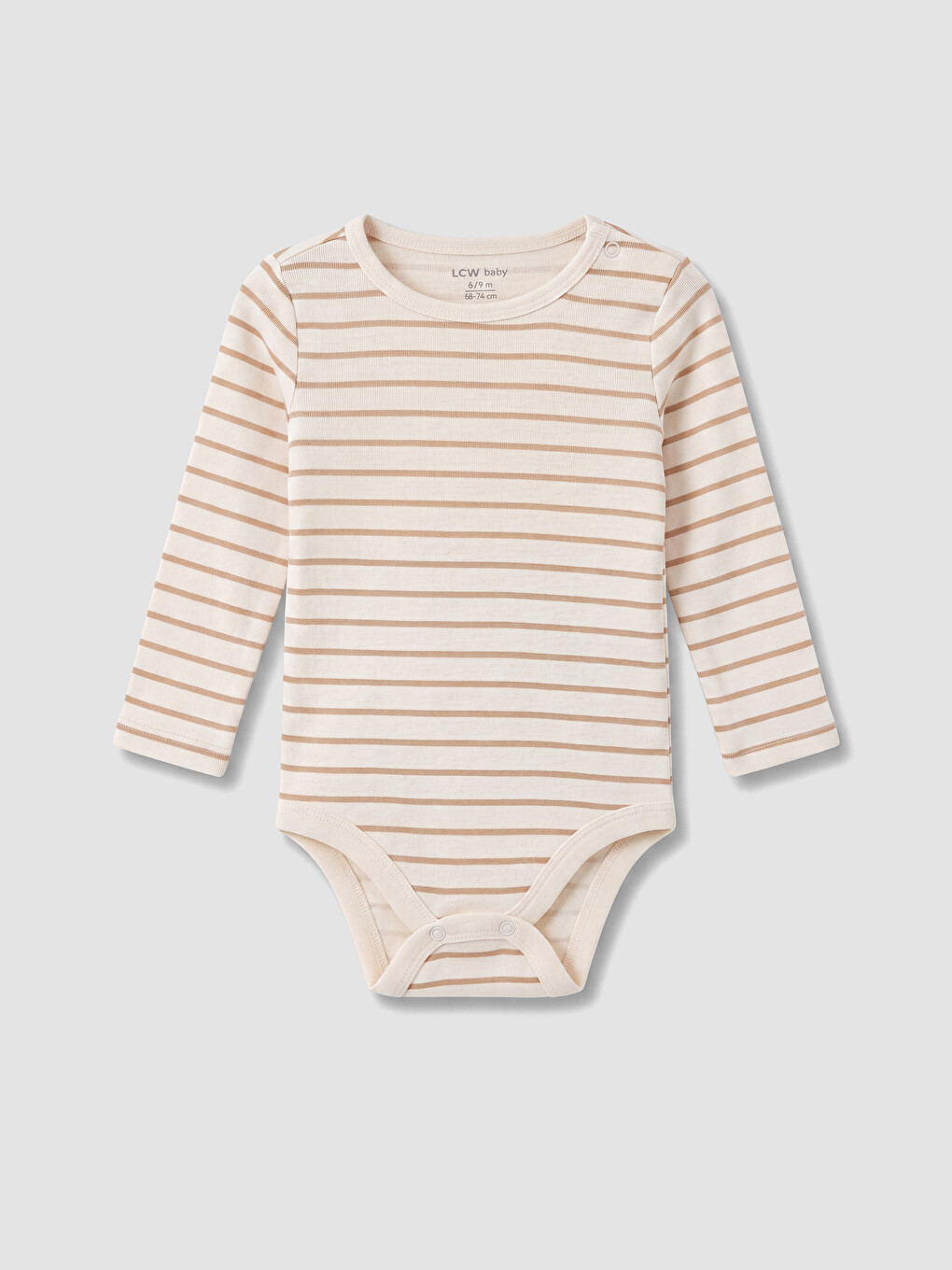 Crew Neck Printed Baby Boys' 3-piece Snap-fastened Bodysuit-1