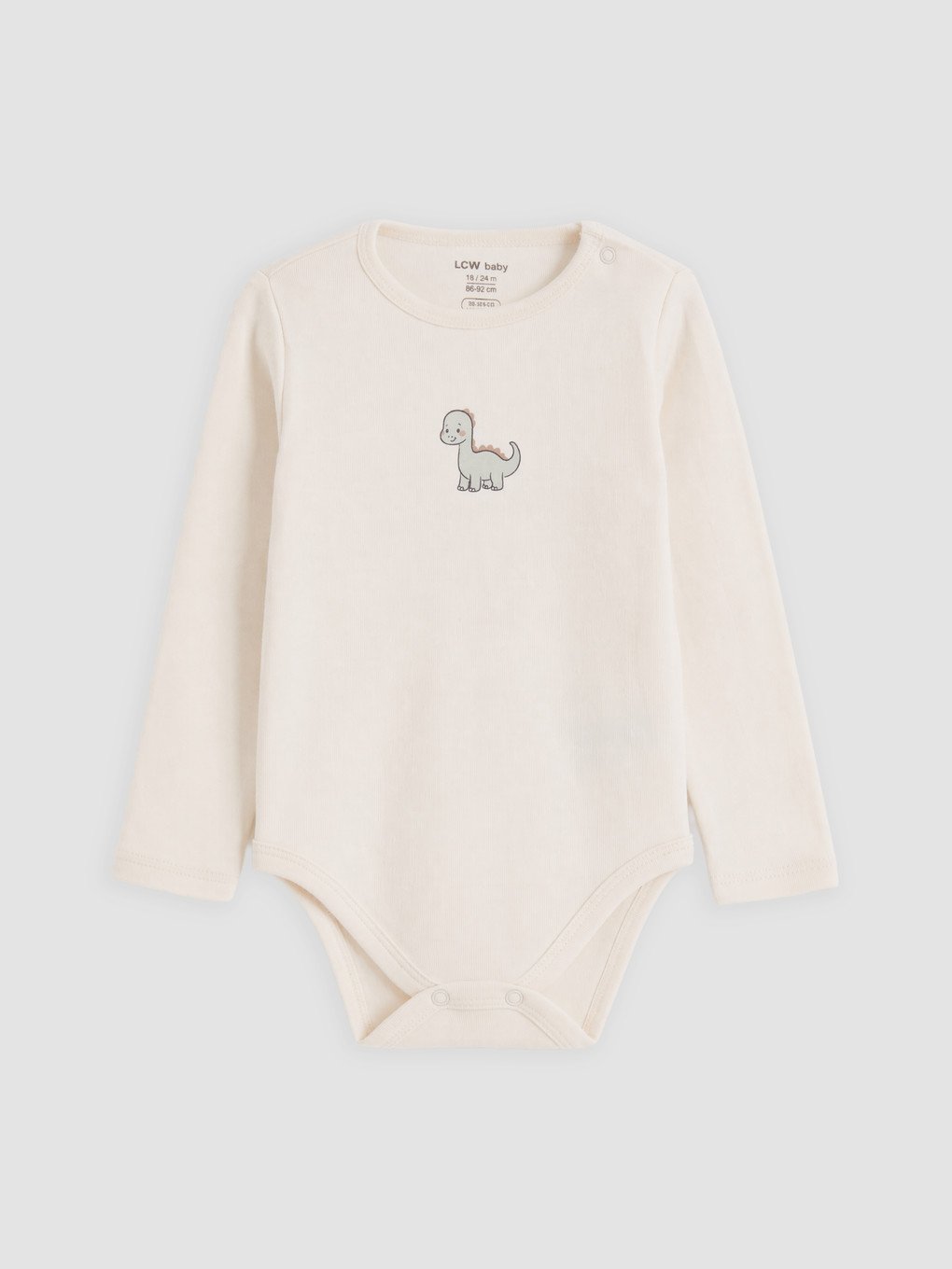 Crew Neck Printed Baby Boys' 3-piece Snap-fastened Bodysuit-1
