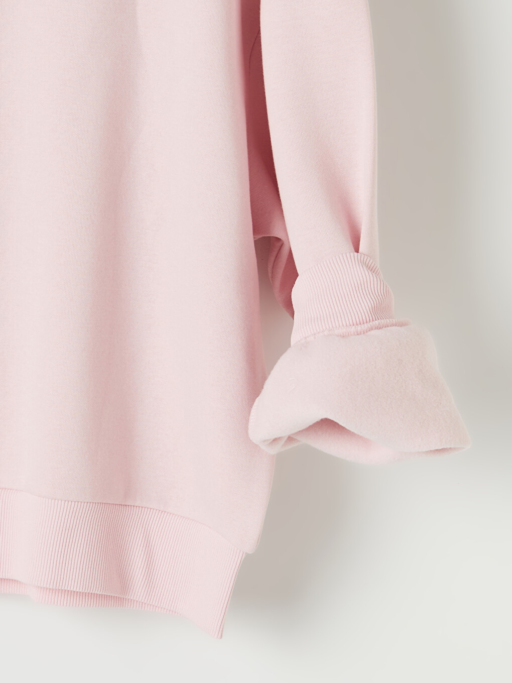 Pembe Sydney Baskılı Oversize Kadın Kalın Sweatshirt-6