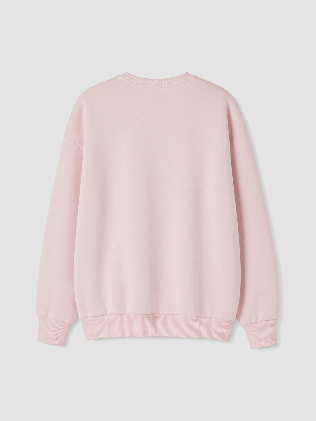 Pembe Sydney Baskılı Oversize Kadın Kalın Sweatshirt-7