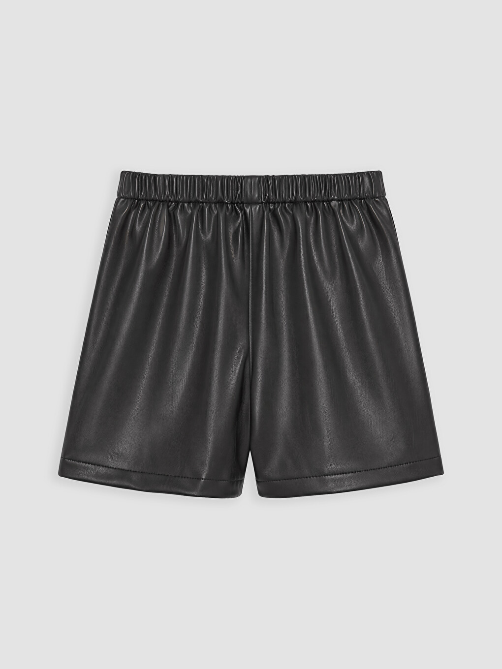 Bow Detailed Girls' Faux Leather Skort-2