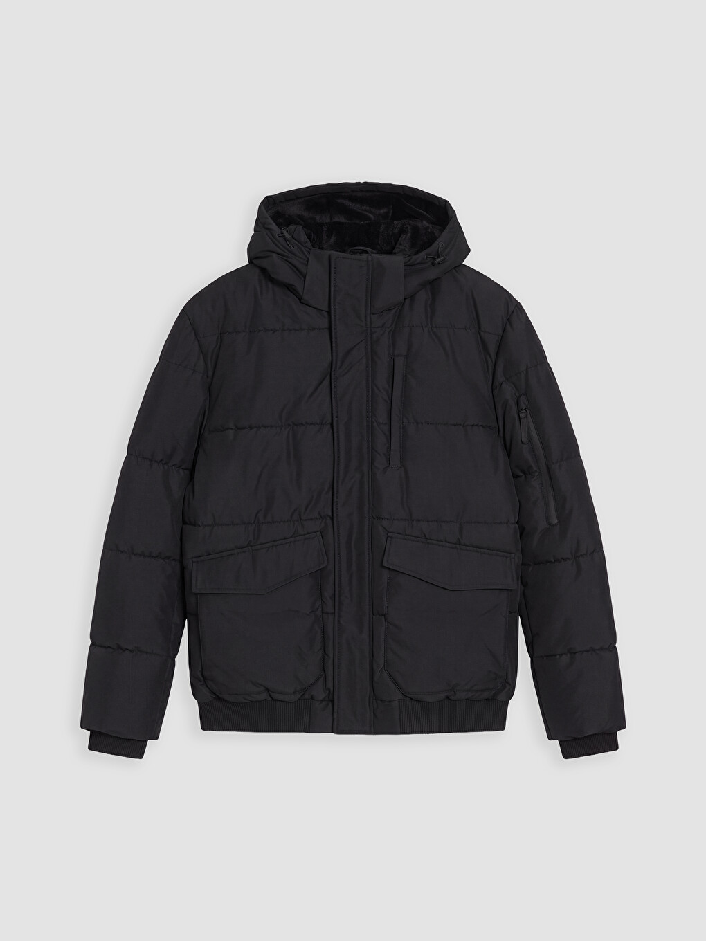 Regular Fit Hooded Men's Puffer Coat-5