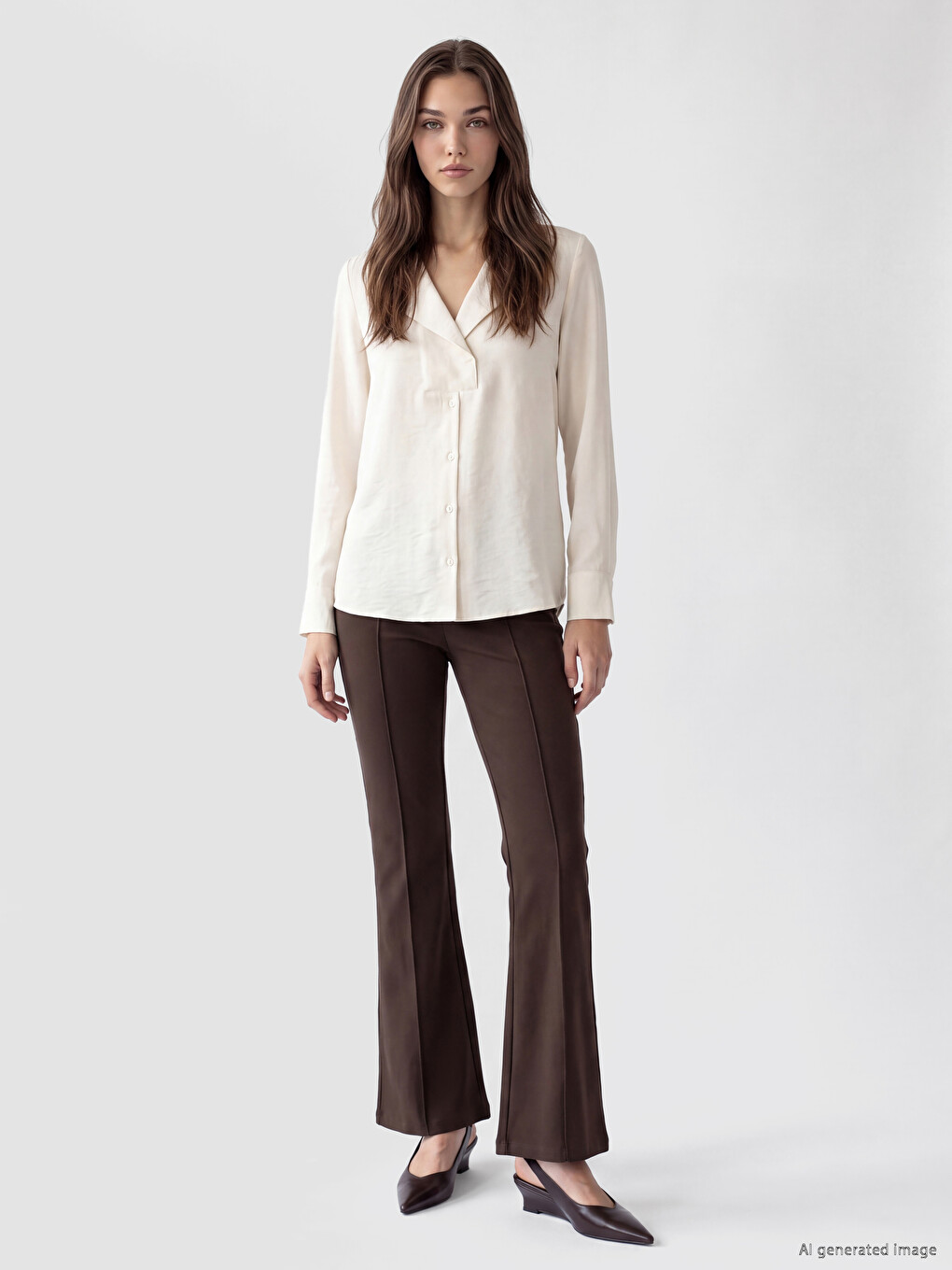 Woman Brown Trousers