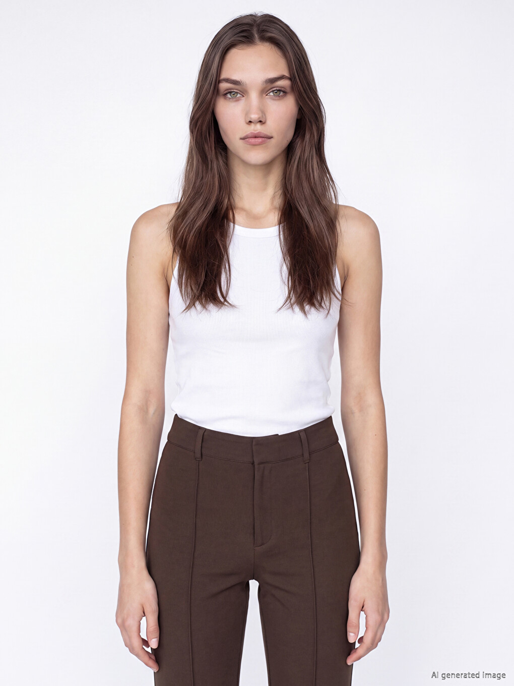 Woman Brown Trousers-2