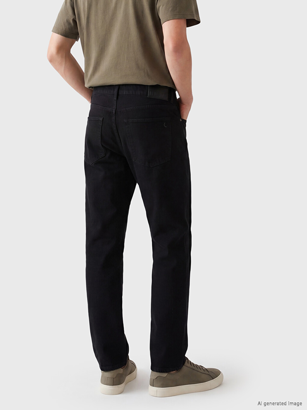 Siyah 745 Baggy Fit Erkek Jean Pantolon-2