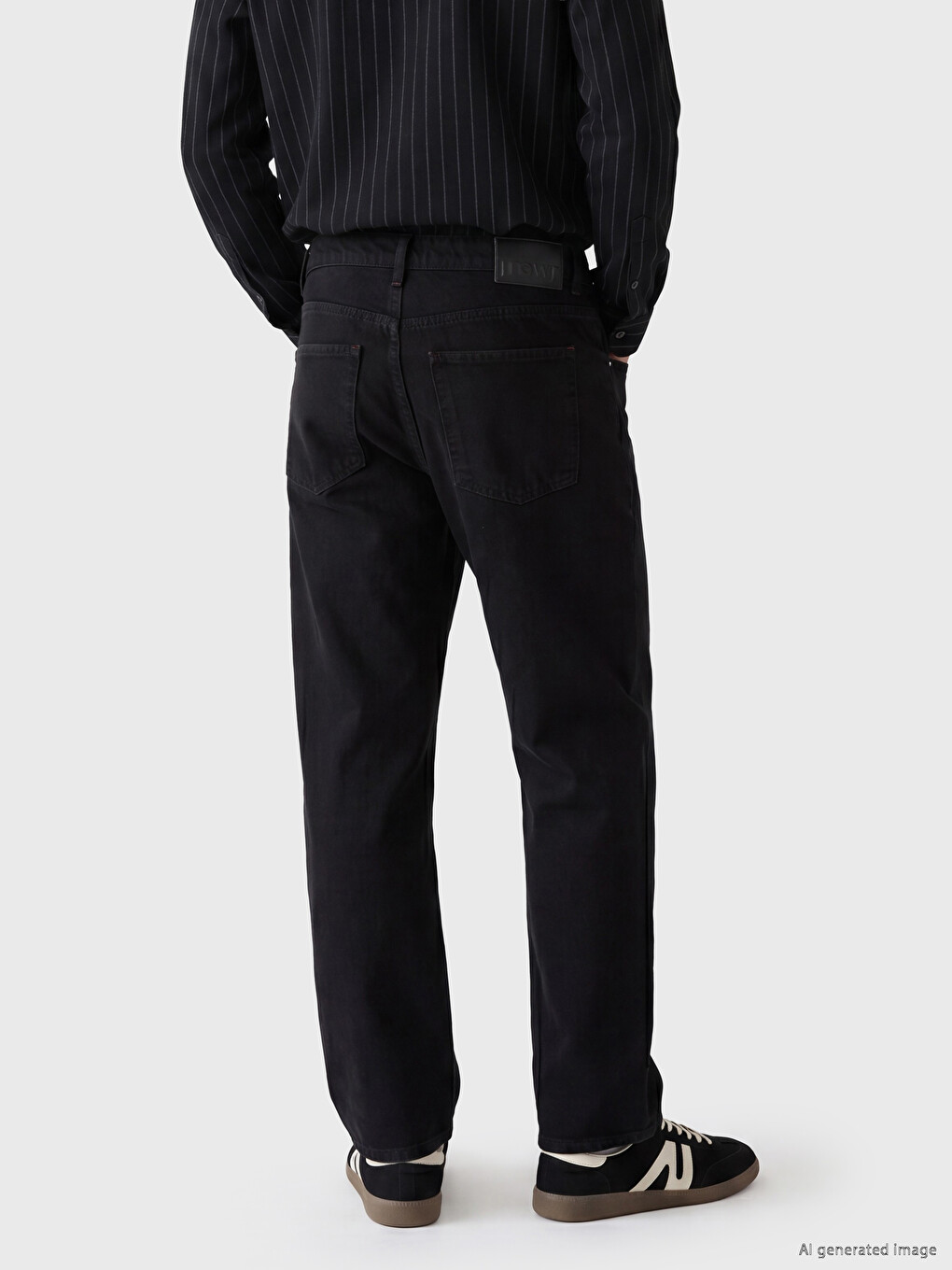 Siyah 745 Baggy Fit Erkek Jean Pantolon-2