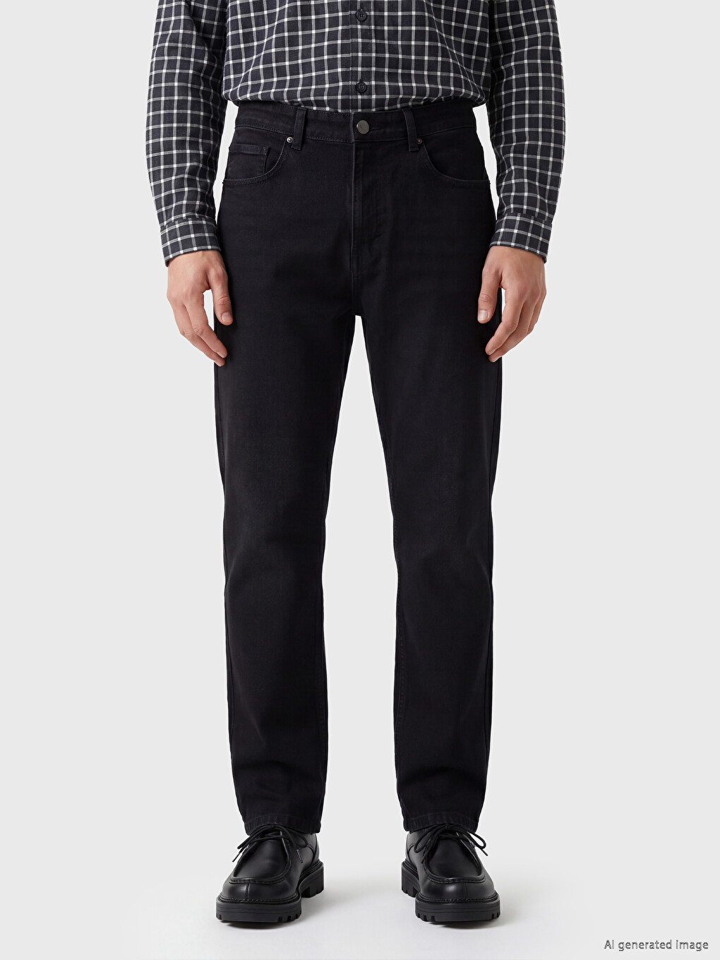 Siyah 790 Relax Fit Erkek Jean Pantolon-1