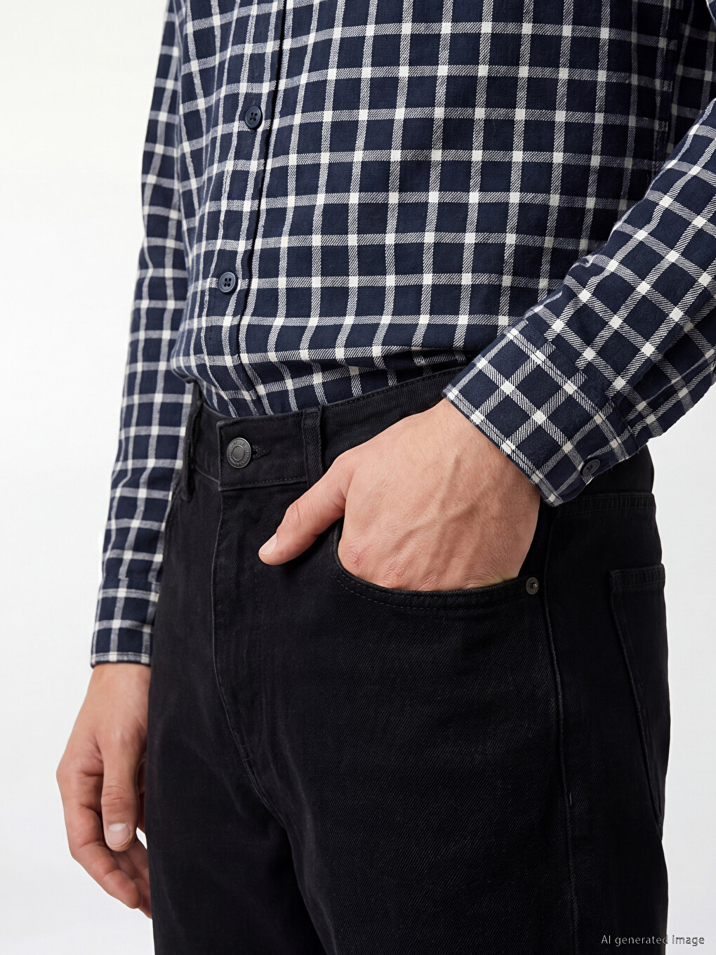 Siyah 790 Relax Fit Erkek Jean Pantolon-2