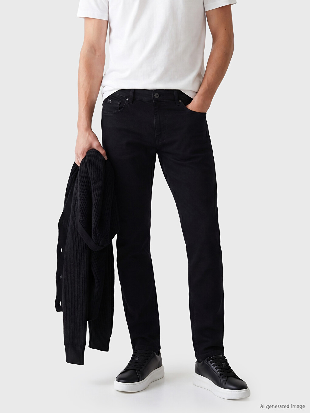Siyah 760 Skinny Fit Erkek Jean Pantolon