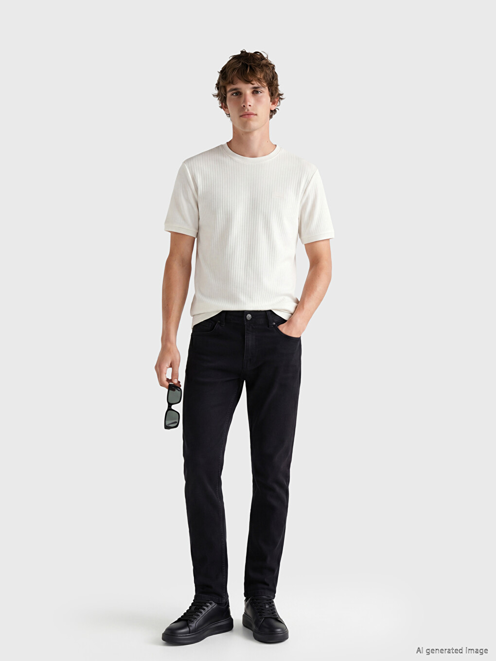 Siyah 760 Skinny Fit Erkek Jean Pantolon-1