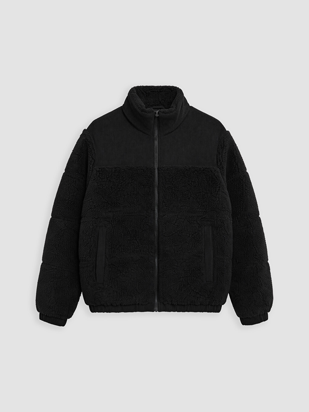 Regular Fit Mock Neck Men's Puffer Coat-4