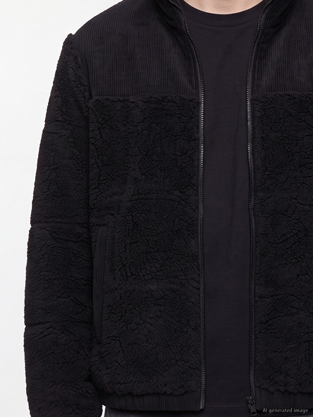 Regular Fit Mock Neck Men's Puffer Coat-2