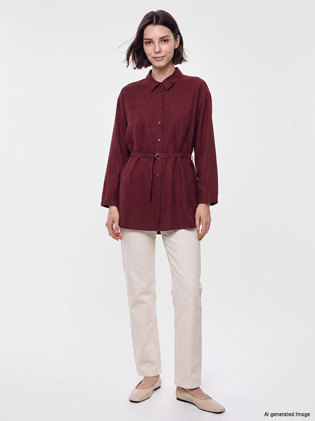 Suede Women's Shirt Tunic-1
