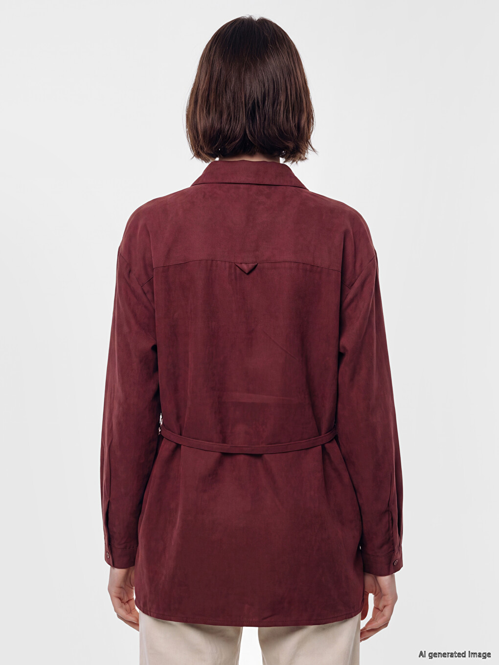 Suede Women's Shirt Tunic-3