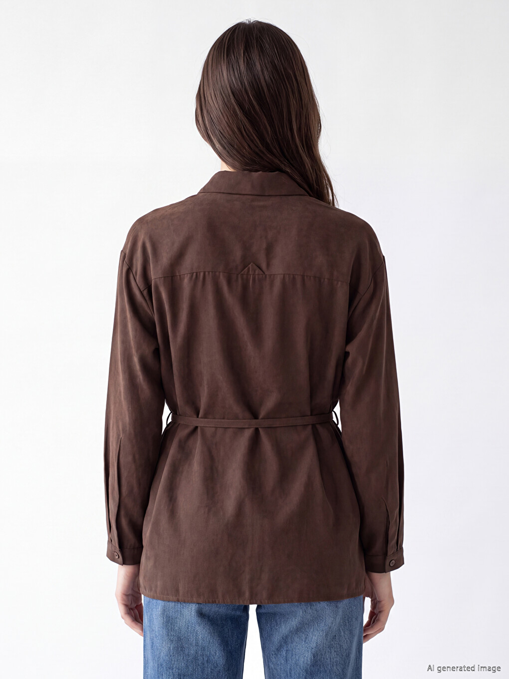 Suede Women's Shirt Tunic-3