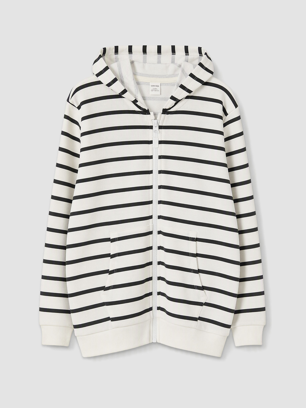Antrasit Çizgili Erkek Çocuk Fermuarlı Sweatshirt