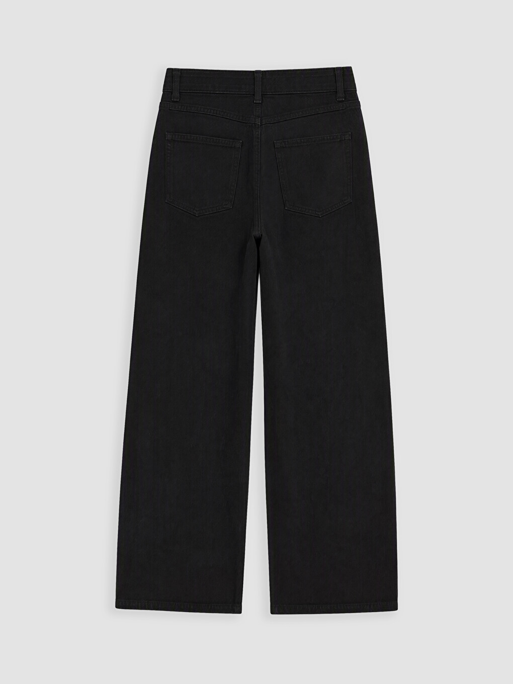 Siyah Wideleg Kız Çocuk Gabardin Pantolon-2