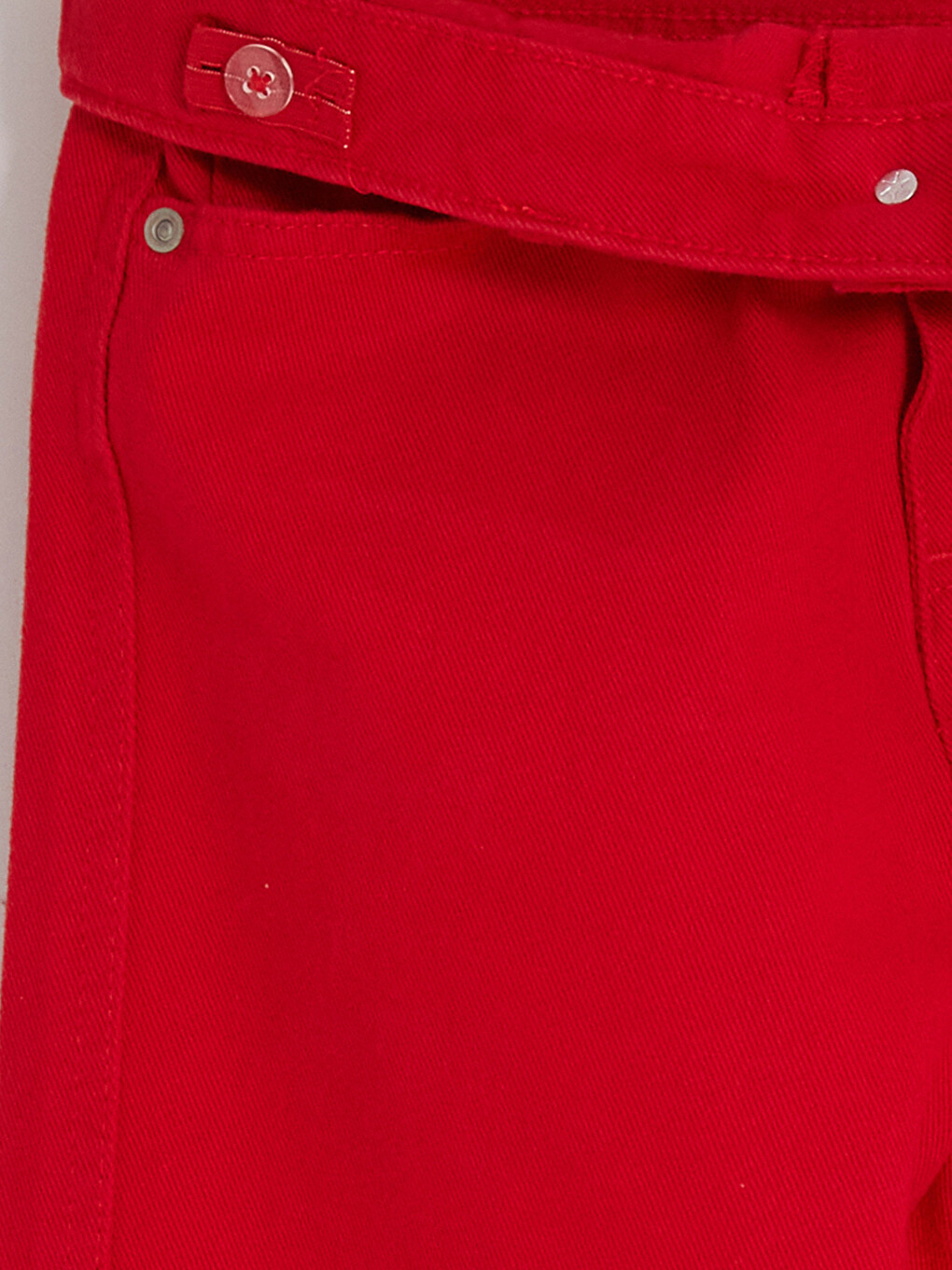 Wideleg Girls' Gabardine Trousers-3