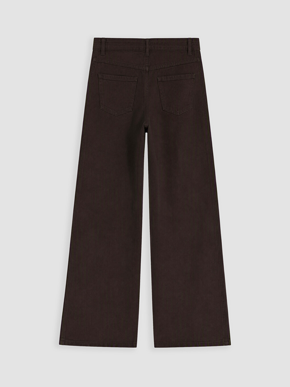 Kahverengi Wideleg Kız Çocuk Gabardin Pantolon-2