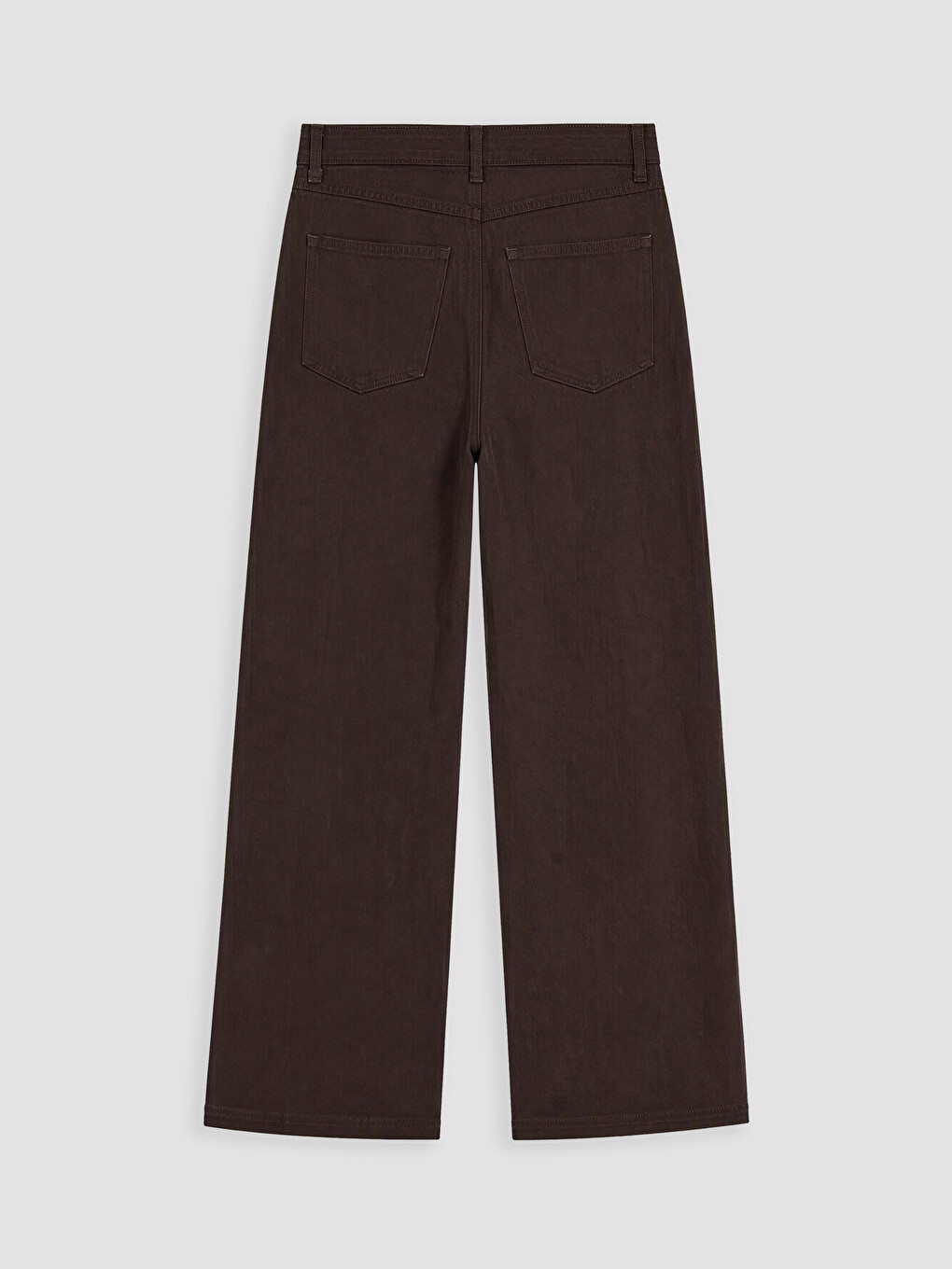 Kahverengi Wideleg Kız Çocuk Gabardin Pantolon-2
