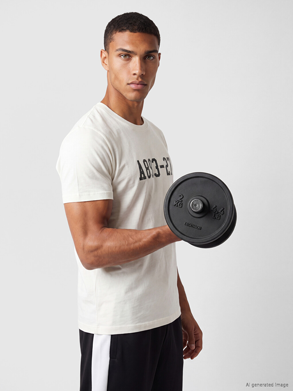 Regular Fit Bisiklet Yaka Baskılı Erkek Tişört-1