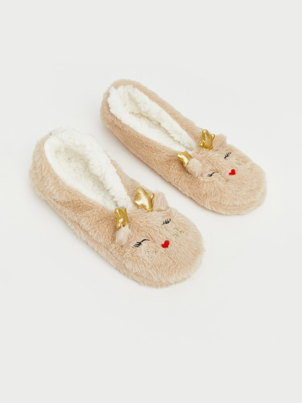 Animal Figured Women's Plush Slipper-1