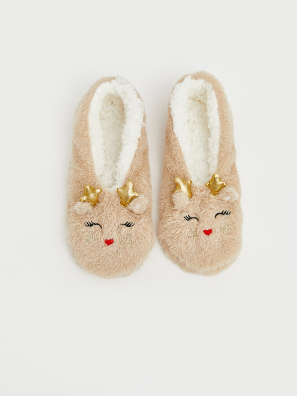 Animal Figured Women's Plush Slipper-2