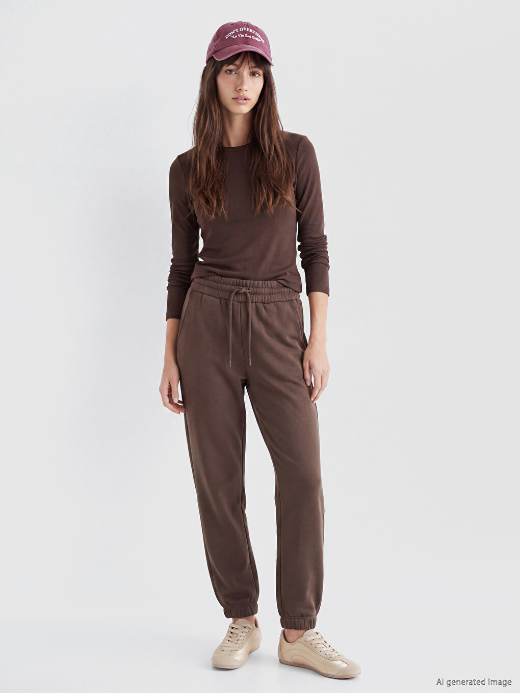 Elastic Waist Women's Thick Jogger Sweatpants