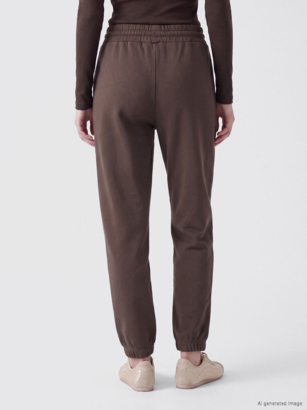 Elastic Waist Women's Thick Jogger Sweatpants-3